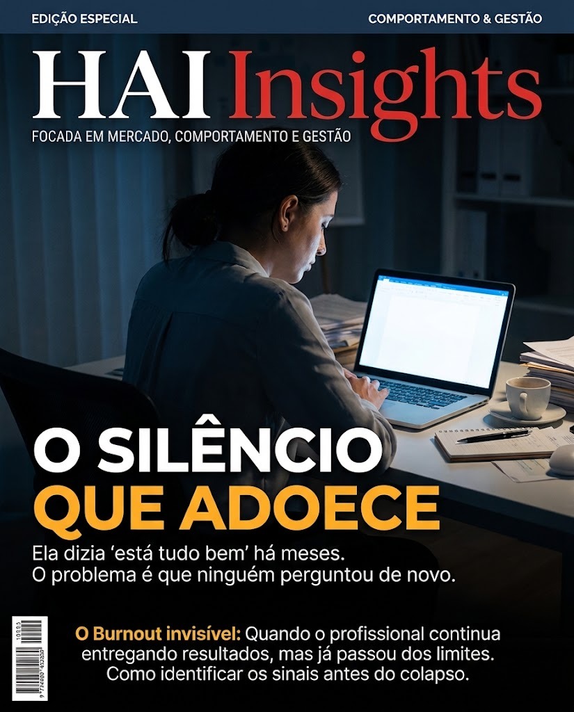 HAI Insights, O silêncio que adoece: ela dizia está tudo bem há meses, o problema é que ninguém perguntou de novo.